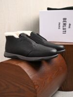 Кожаные кроссовки Berl с мехом — изображение 2