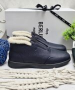 Кожаные кроссовки Berl с мехом — изображение 3