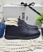 Кожаные кроссовки Berl с мехом — изображение 3