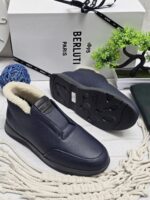 Кожаные кроссовки Berl с мехом — изображение 4