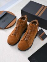 Кроссовки высокие Vetta из натуральной замши с мехом