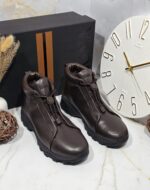 Кроссовки высокие Vetta из натуральной кожи с мехом