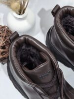 Кроссовки высокие Vetta из натуральной кожи с мехом — изображение 3